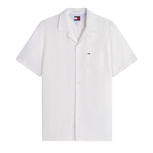 Tommy Hilfiger Ανδρικό πουκάμισο Regular Fit Linen Blend Short Sleeve Shirt